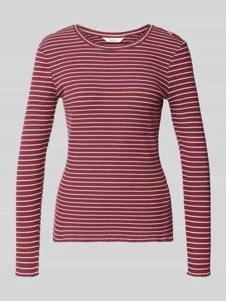 Bluzka z długim rękawem o kroju slim fit z mieszanka bawełny model ANNA' Selected