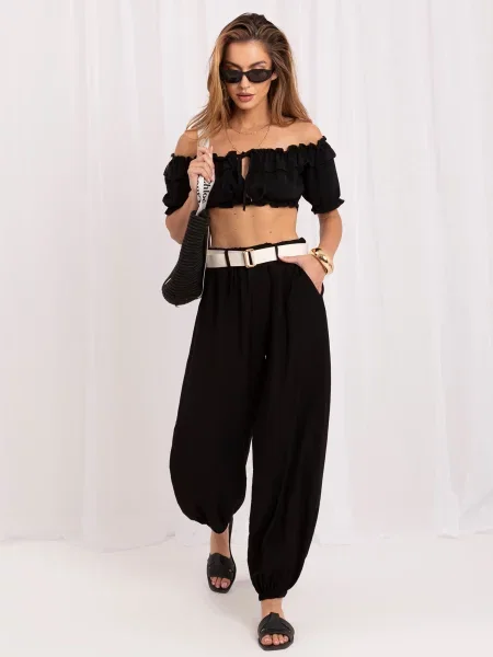 Pantaloni Rue Paris negru
