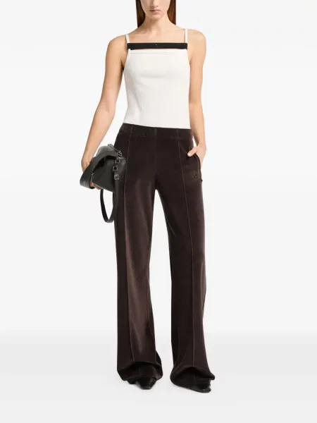 Top Courreges cu bretele alb