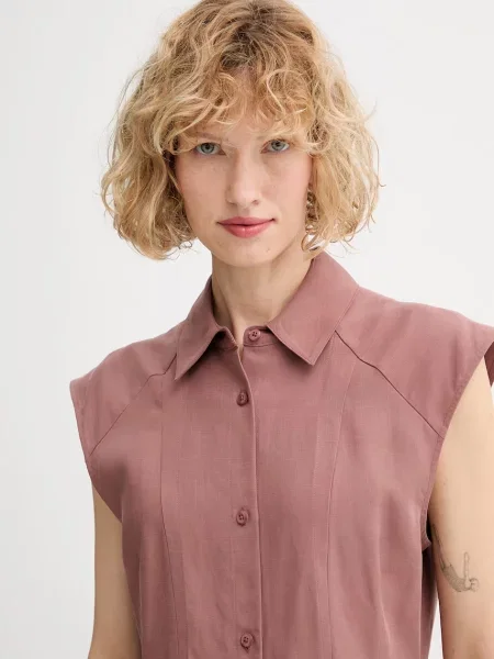 Calvin Klein nyári ruha vászonnal barna
