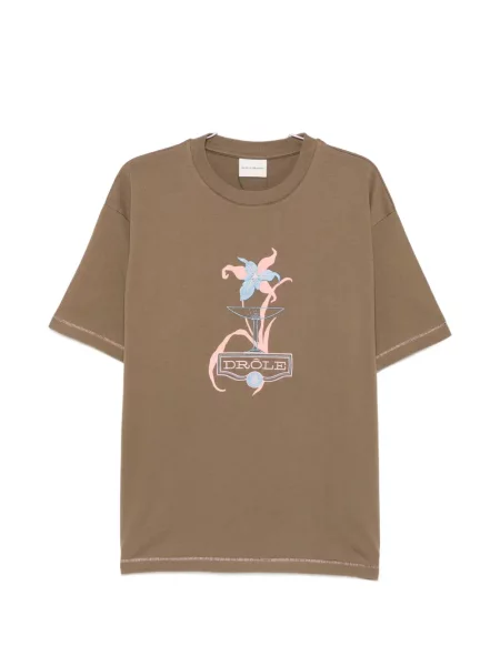 Tricou Drole De Monsieur cu imagine maro
