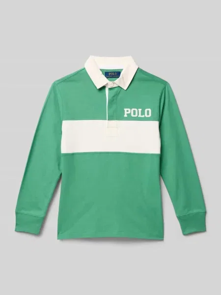 Bluza z kołnierzykiem typu kent model ‘RUGBY’ Polo Ralph Lauren Teens zielona