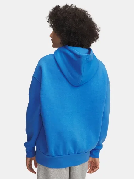 Fleecová mikina s kapucňou Under Armour sivá