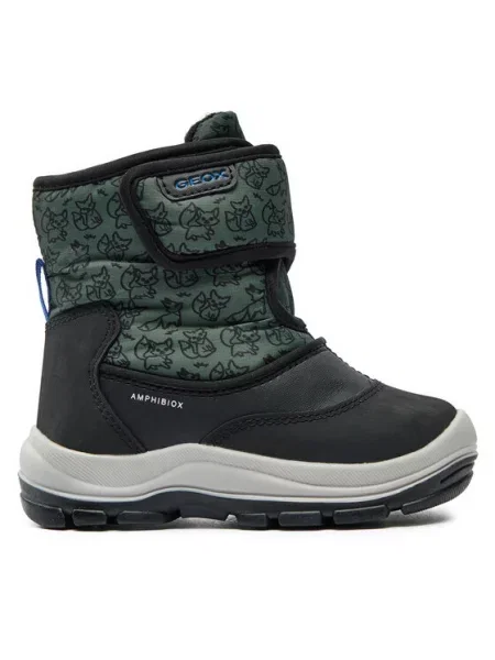 Geox Sniego batai B Flanfil Boy B Abx M juoda