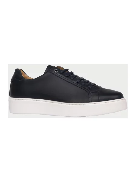 Sneakersy Exton skórzane niebieskie