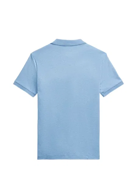 Matlasat tricou polo Polo Ralph Lauren cu decolteu rotund cu autograf roșu