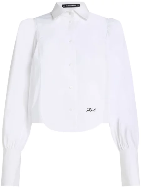 Риза Karl Lagerfeld бродирана бяло