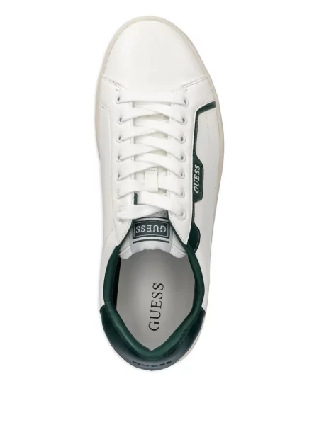 Sneakerși Guess din piele alb