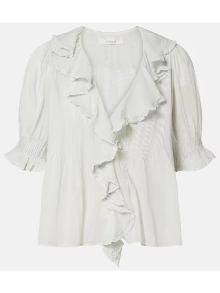 Cămașă Dôen cu broderie albastru