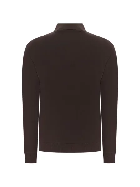 Tricou polo Paolo Ragazzini de lână maro