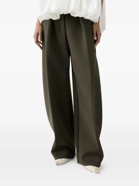 Pantaloni Jacquemus plisate verde