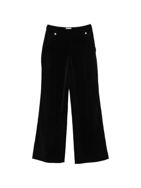 Pantaloni Temperley London de catifea negru