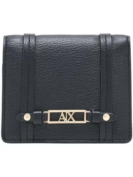 Armani Exchange peňaženka dámska z imitácie kože čierna