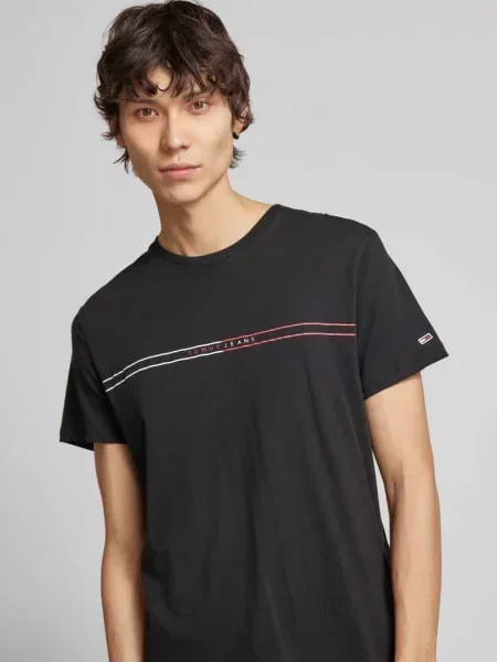 T-shirt z nadrukiem z logo Tommy Jeans biała
