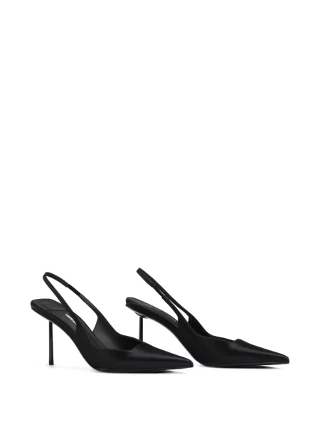 Pantofi cu toc Le Silla din satin negru