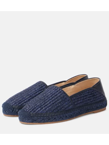 Espadrile Manolo Blahnik din piele albastru