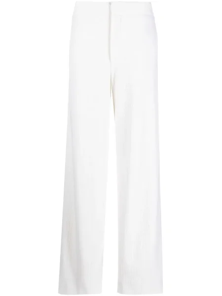 Pantaloni Nells Nelson tricotate alb