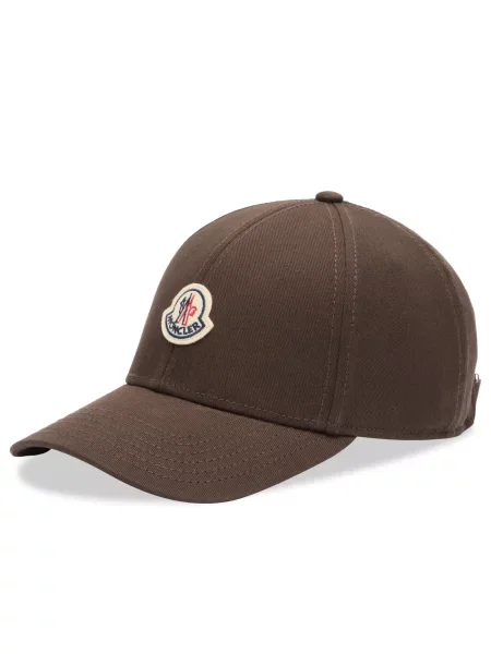 Czapka z daszkiem Moncler brązowa