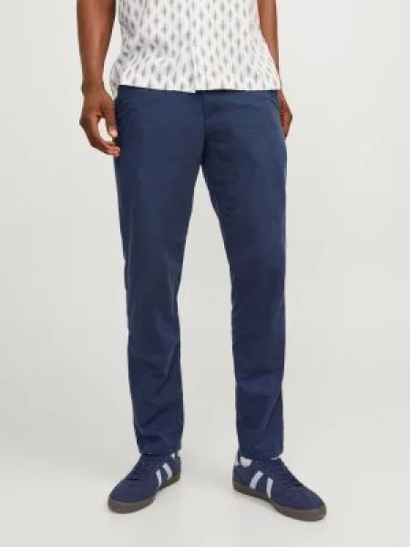 JACK & JONES Chino hlače ACE SUMMER mornarska modra