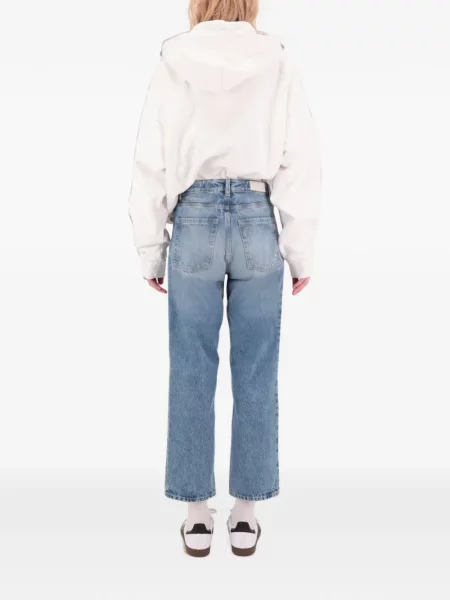 Decupat blugi drepți Icon Denim albastru