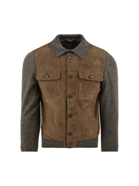 Kurtka The Jack Leathers zamszowa brązowa