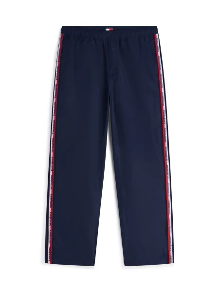Tommy Jeans Pantaloni JAIMIE bleumarin / roșu alb