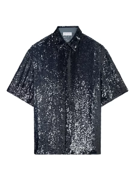 Къс риза Dries Van Noten синьо
