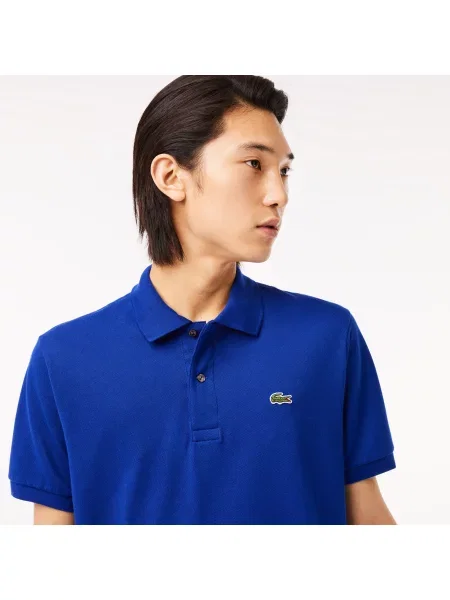 Поло Lacoste голубое