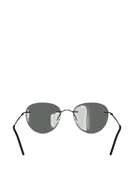 Kulaté sluneční brýle Giorgio Armani černé