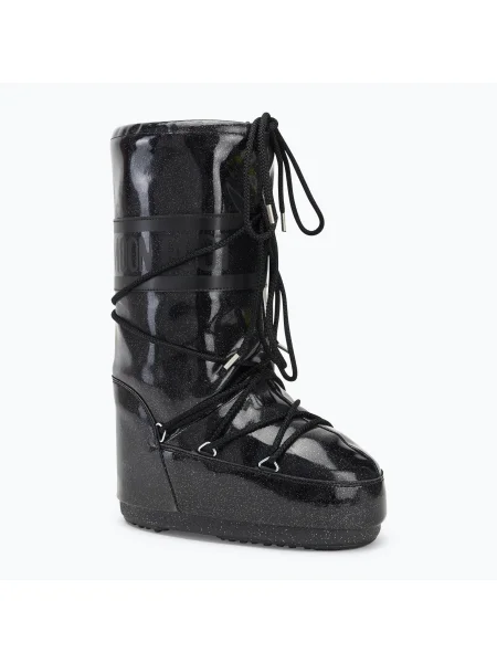 Snehule Moon Boot Icon Glitter black čierna