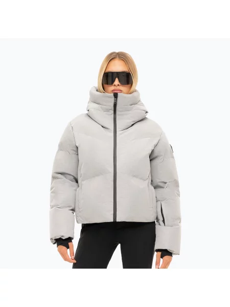 Меланжевая лыжная куртка Nikkie серая