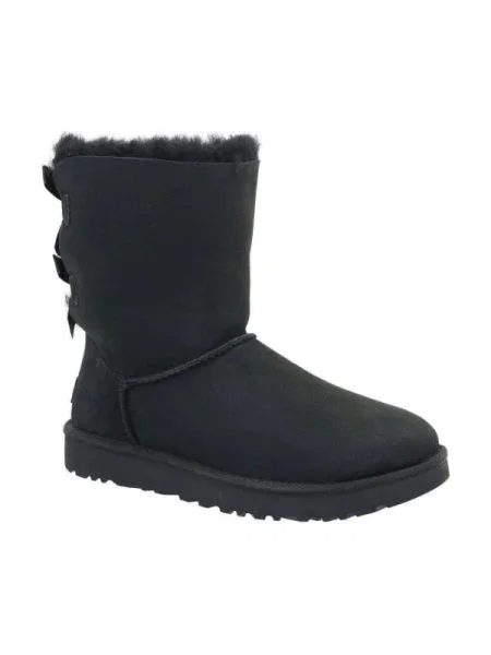UGG De piele bocanci Bailey Bow II negru