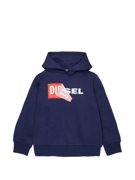Bluza z kapturem dziecięca Diesel niebieska