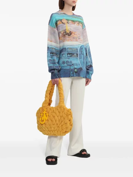 Džersio kelnės Jw Anderson įsiliepsnojo balta