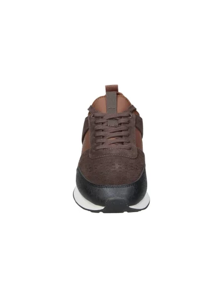 Sneakersy Calvin Klein Retro Runner Sock Laceup Mix hnedá
