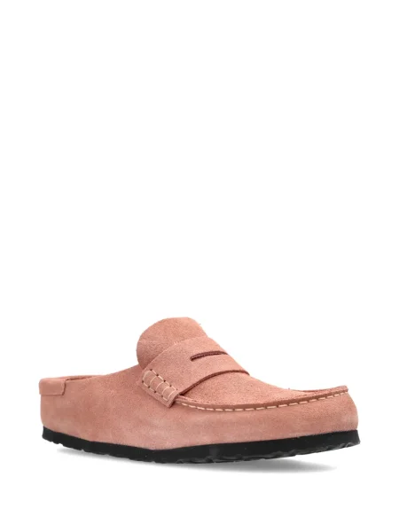 Papuci tip mules Birkenstock din piele de căprioară roz