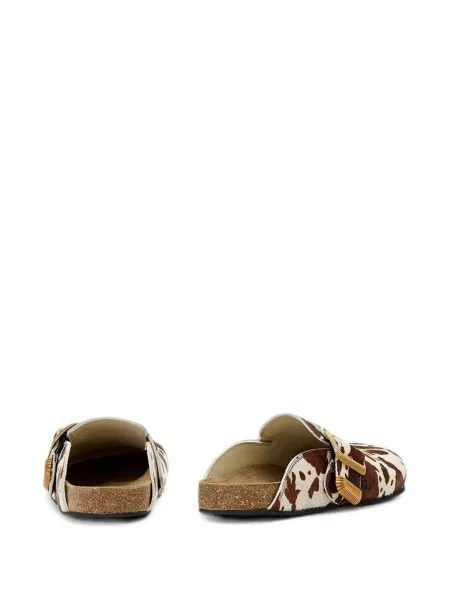 Papuci tip mules Allsaints cu imagine alb