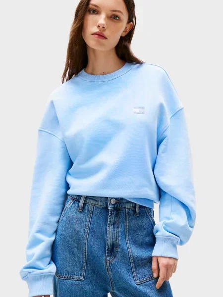 Світшот Tommy Jeans блакитний