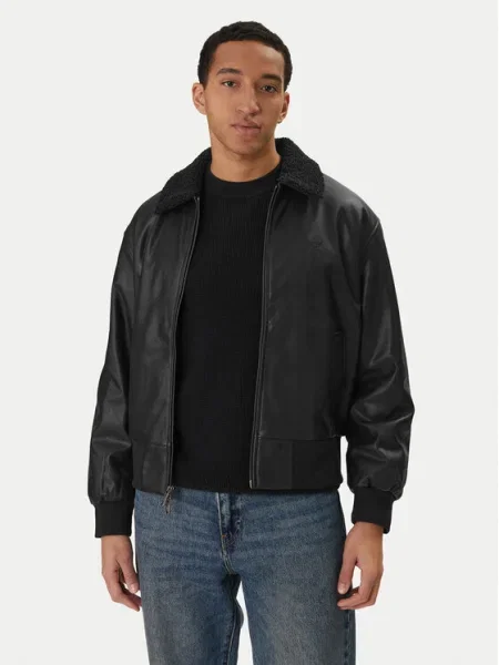Calvin Klein Jeans Geacă de primăvară-toamnă negru