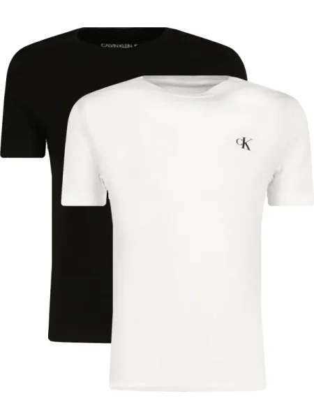 Calvin Klein Jeans 2 póló készlet Monogram Fehér Regular Fit fekete