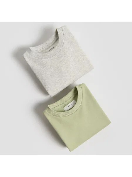 Reserved Oversize mikina 2 pack bledá zelená
