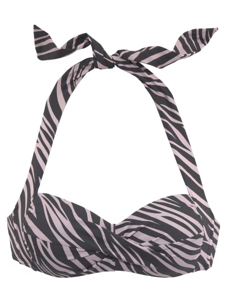 LASCANA Sutien costum de baie gri taupe negru