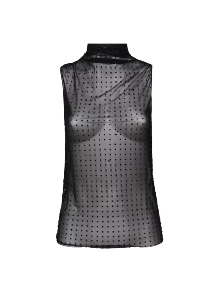 Top Pinko elegancki czarny