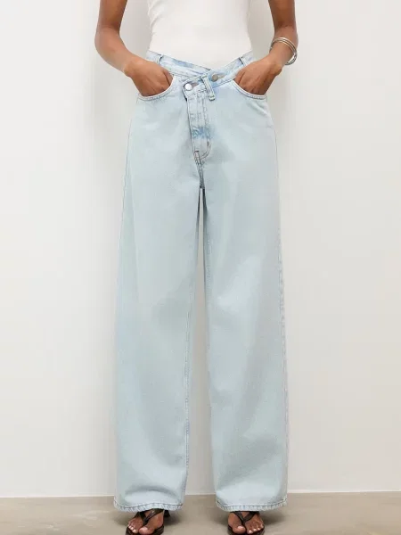 Answear.LAB blugi wide leg de damă albastru