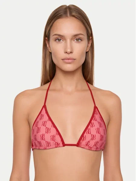 HUGO Sutien costum de baie MONOGRAM' roz