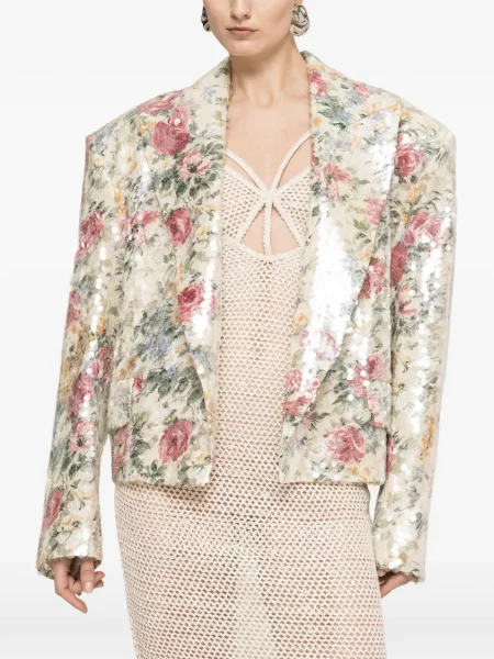 Sacou Nissa cu paiete cu model floral