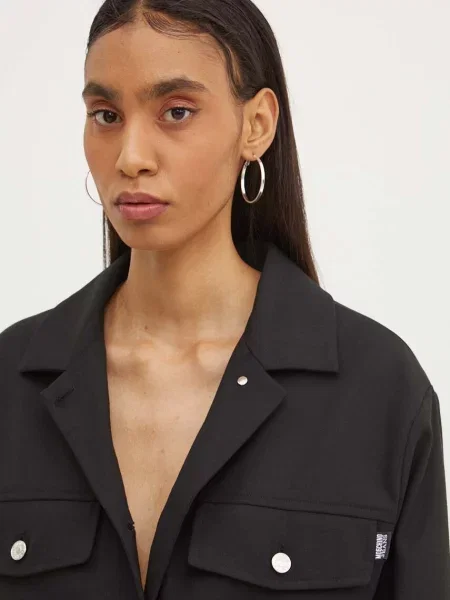 Moschino Jeans gyapjú keverék dzseki fekete