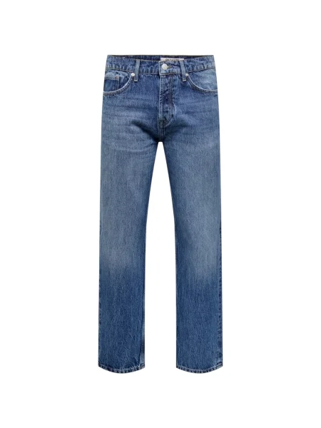 Egyenes szárú farmernadrág Only & Sons kék