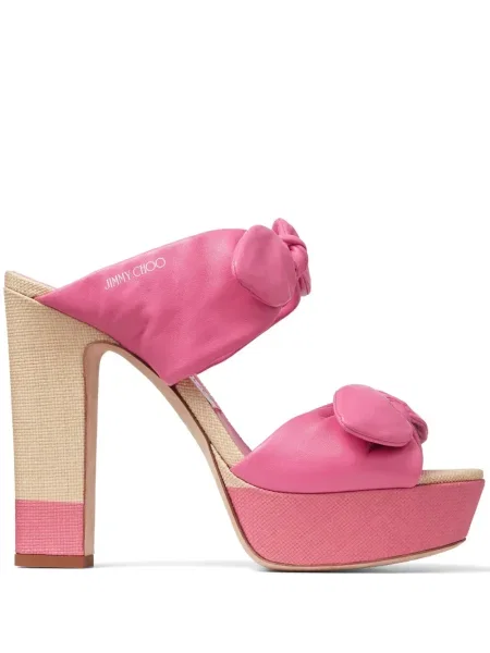 Papuci tip mules Jimmy Choo cu platformă roz