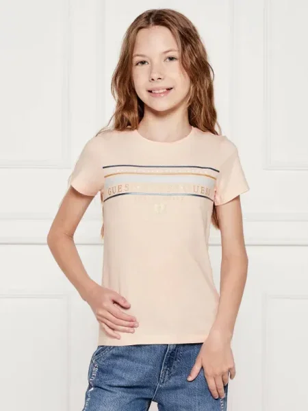 Guess Póló Regular Fit rózsaszín